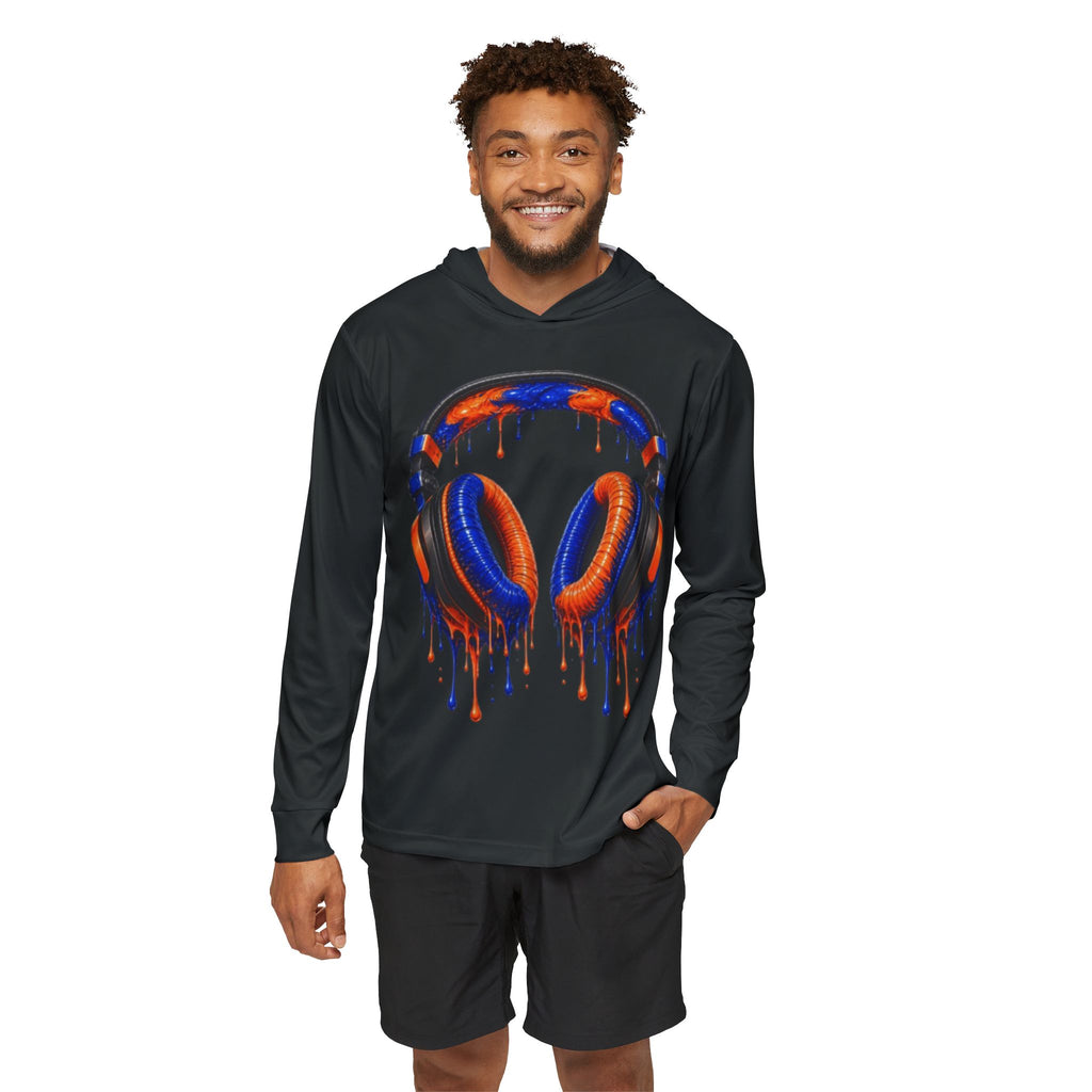 Dripping Paint Headphones Hoodie | Music Art Graphic Pullover