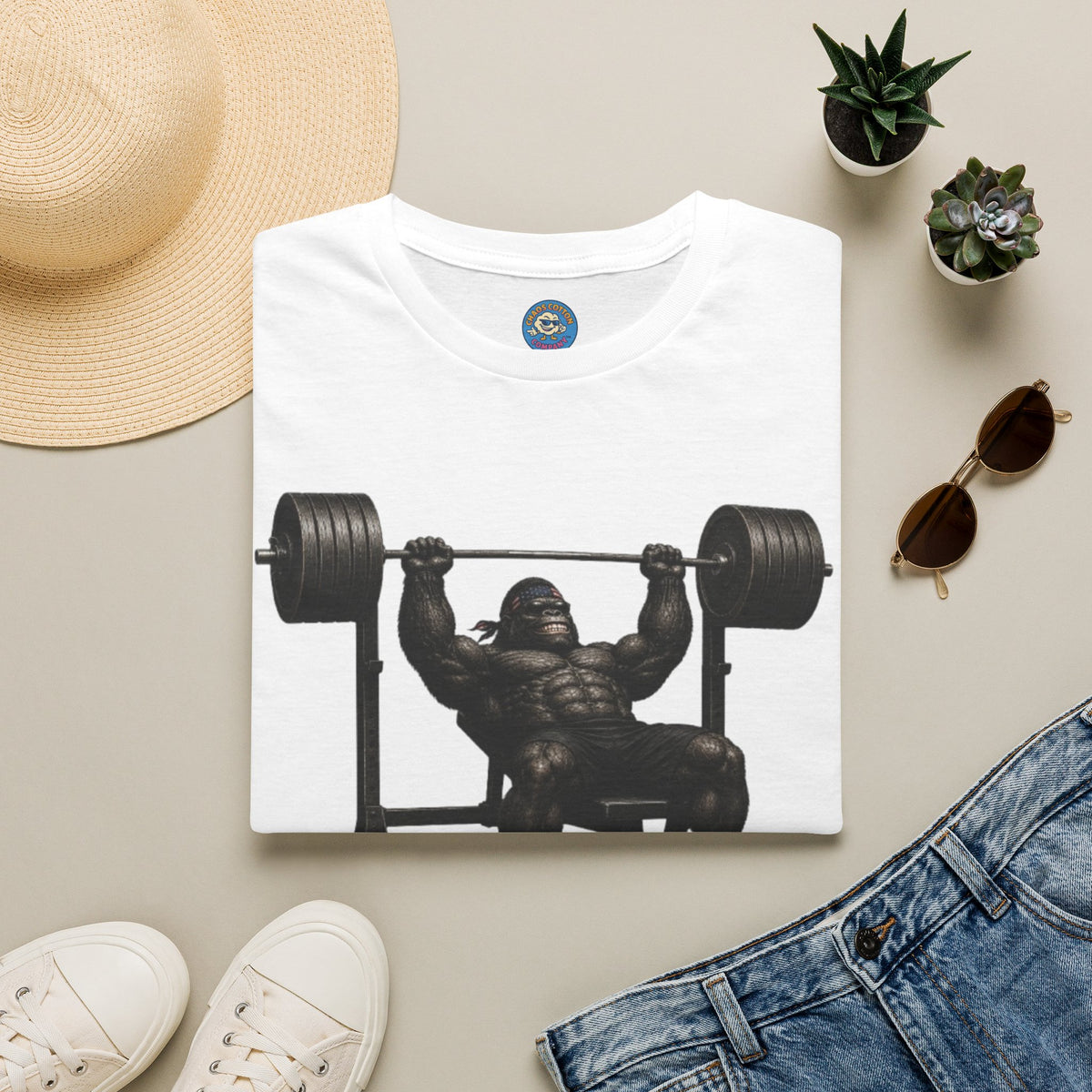 Gorilla Weightlifting T-Shirt (Chest Press)