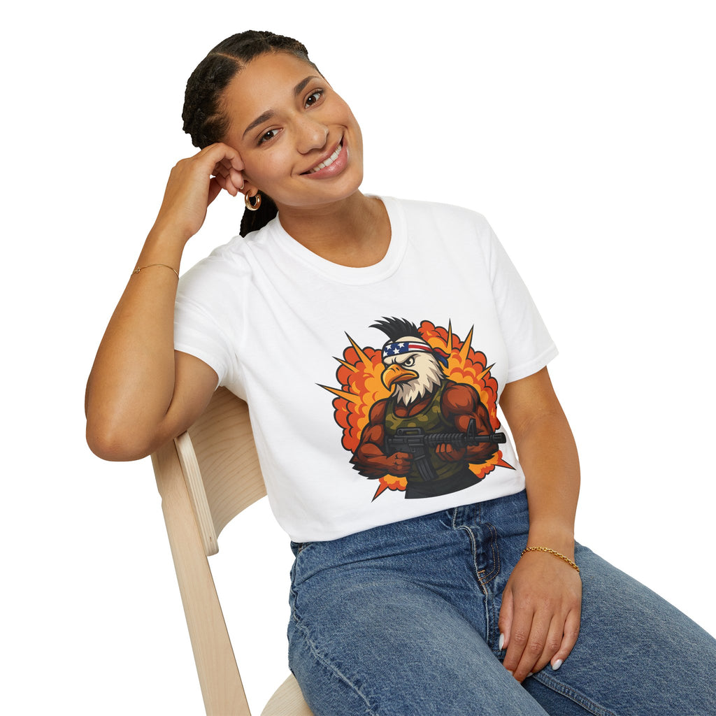 Patriotic Eagle Warrior T-Shirt