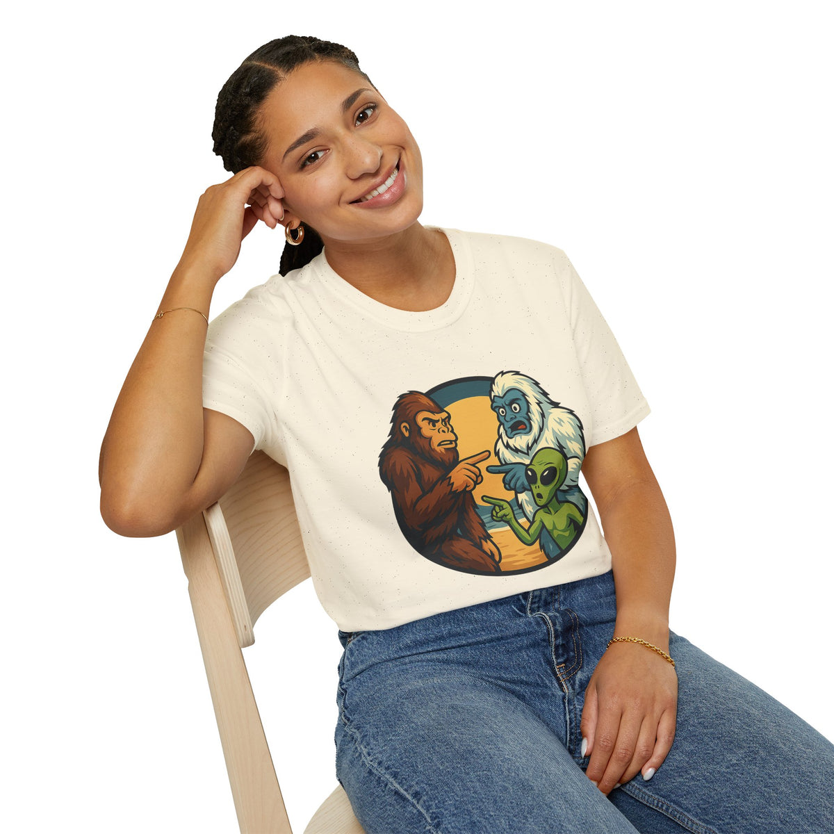 Wait... Youre Real Too? Bigfoot, Yeti and Alien T-Shirt