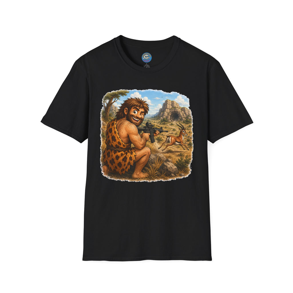 Caveman Hunting with an AR T-Shirt