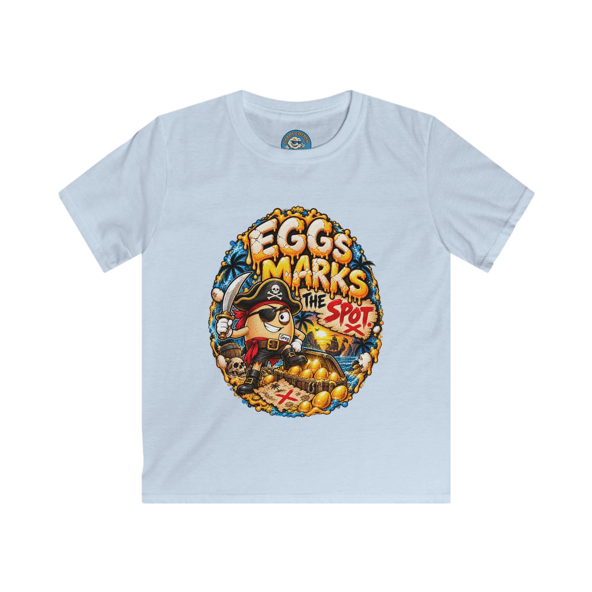Greg the Egg "Eggs Marks the Spot" Kids T-Shirt