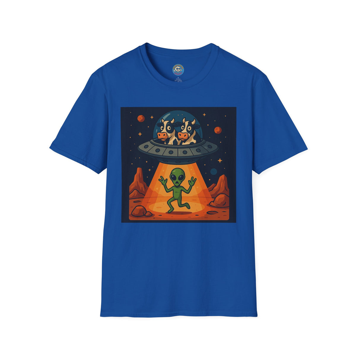 Udderly Suspicious: Alien Cow Abduction Funny UFO T-Shirt