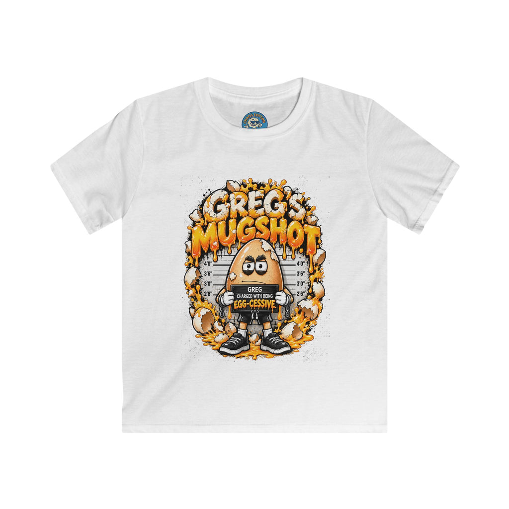 Greg the Egg "Greg's Mugshot" Kids T-Shirt