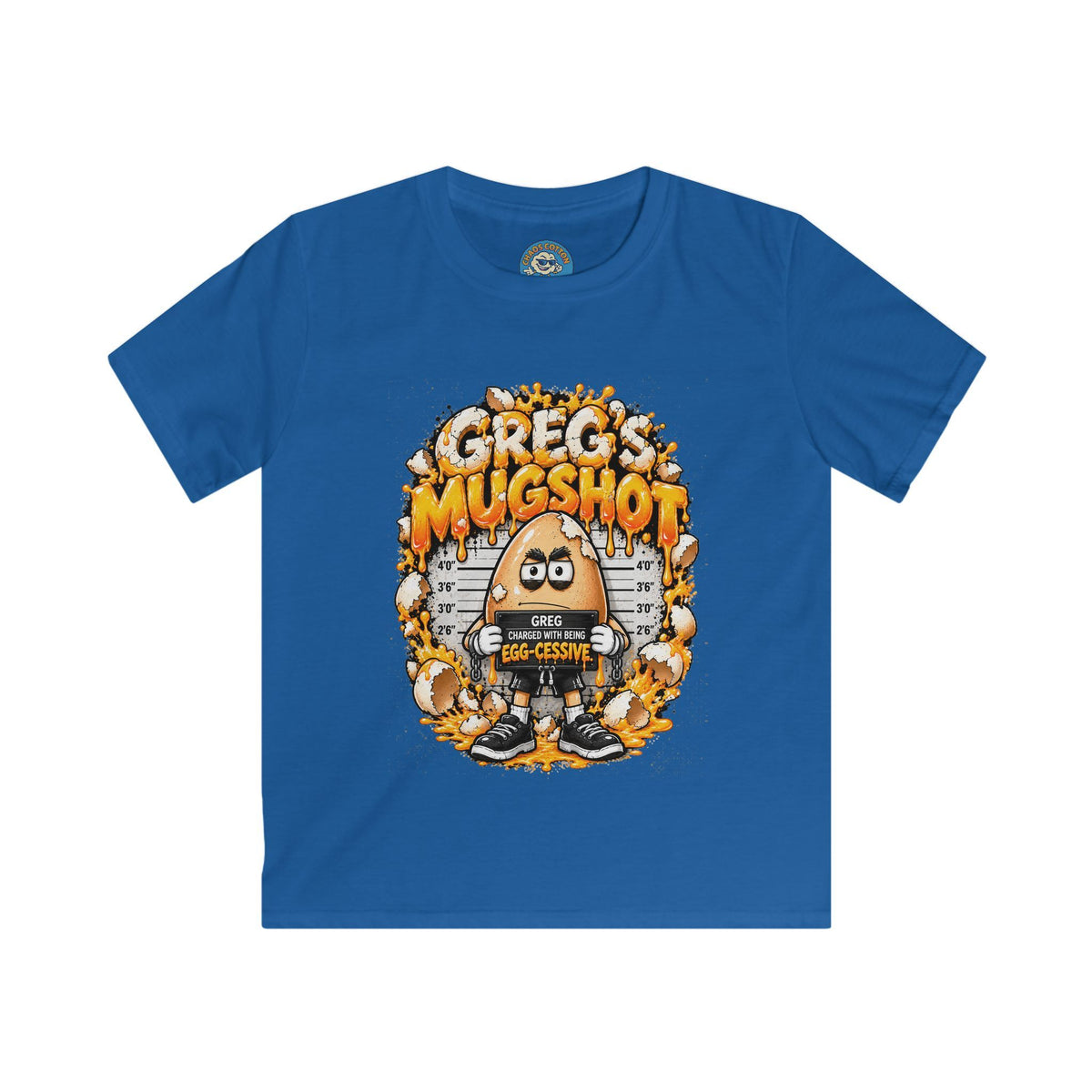 Greg the Egg "Greg's Mugshot" Kids T-Shirt