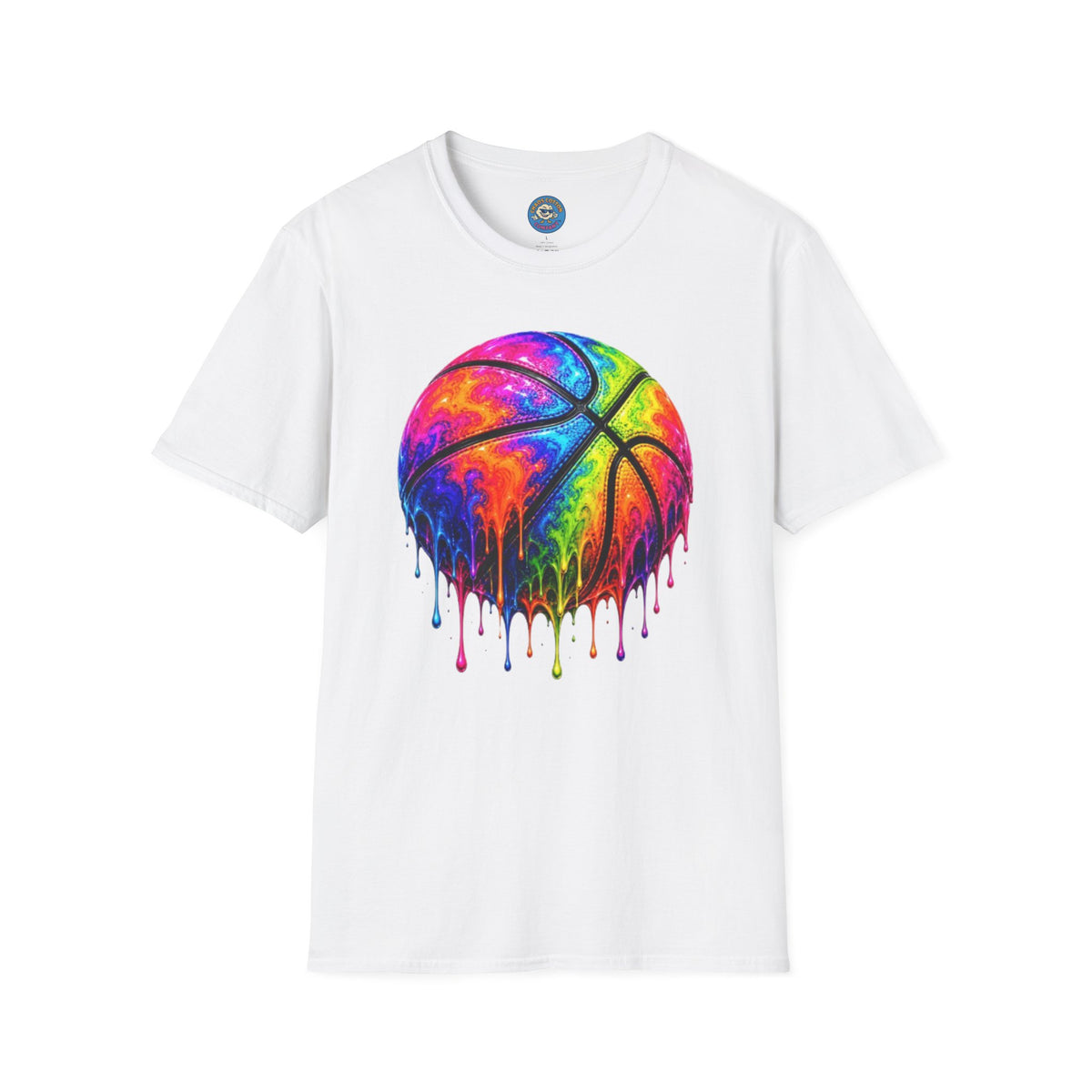 Rainbow Drip Basketball T-Shirt