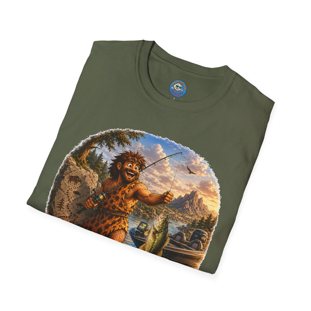 Caveman Goes Fishing T-Shirt