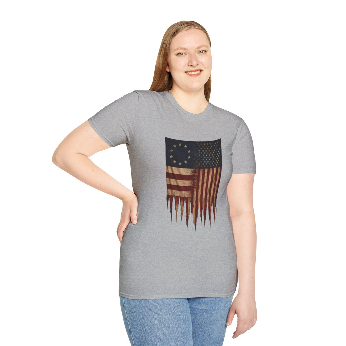 Two Eras, One Nation American Flag T-Shirt