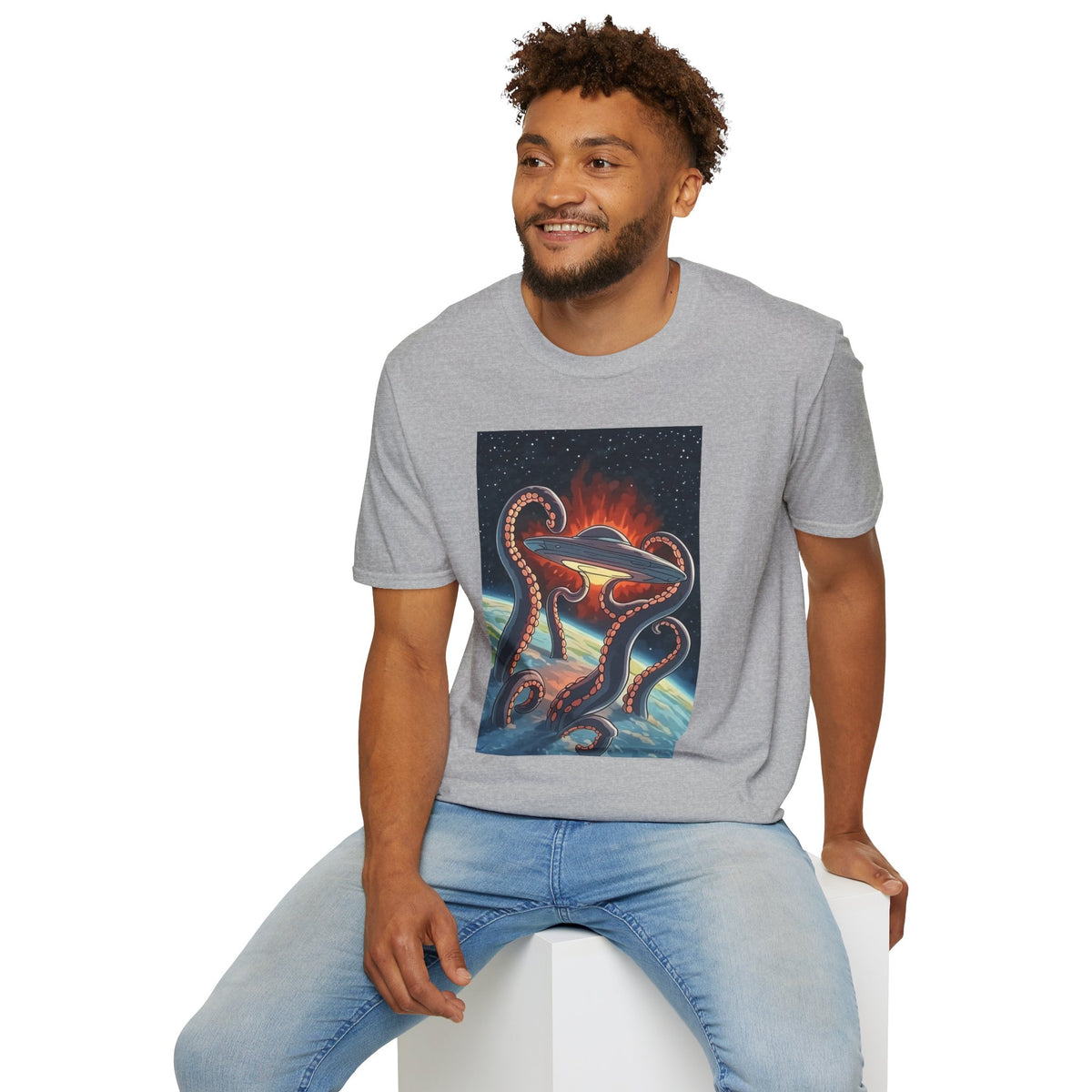 UFO & Giant Space Octopus T-Shirt