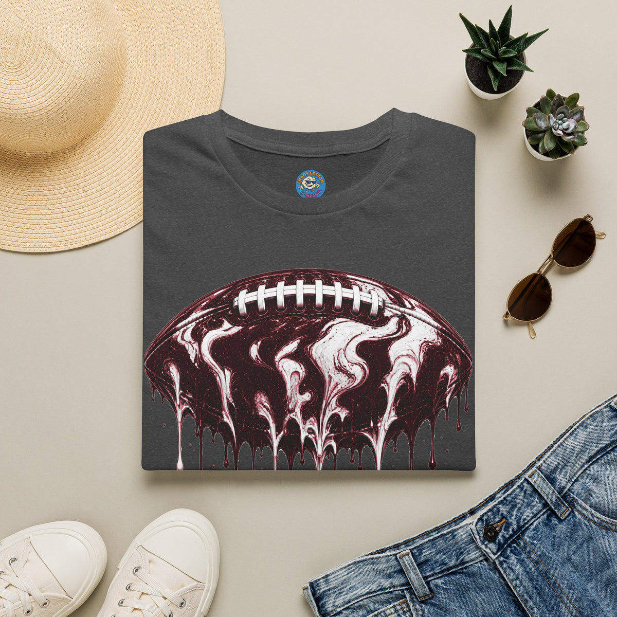 Mississippi State Bulldogs Drip Football T-Shirt