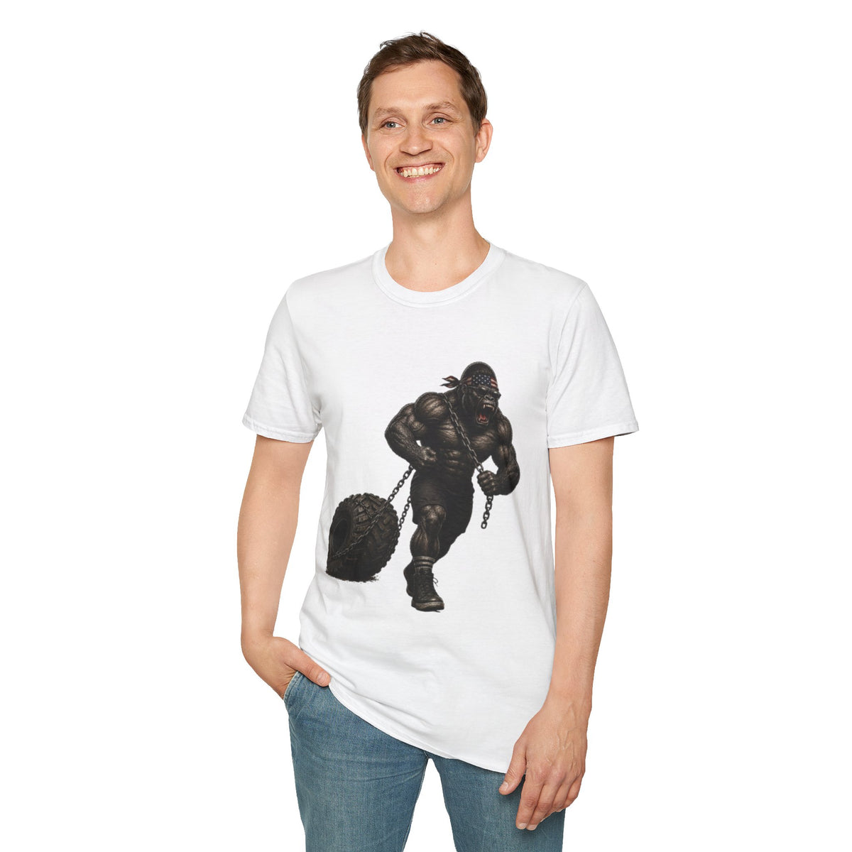 Gorilla Weightlifting T-Shirt (Tire Drag)