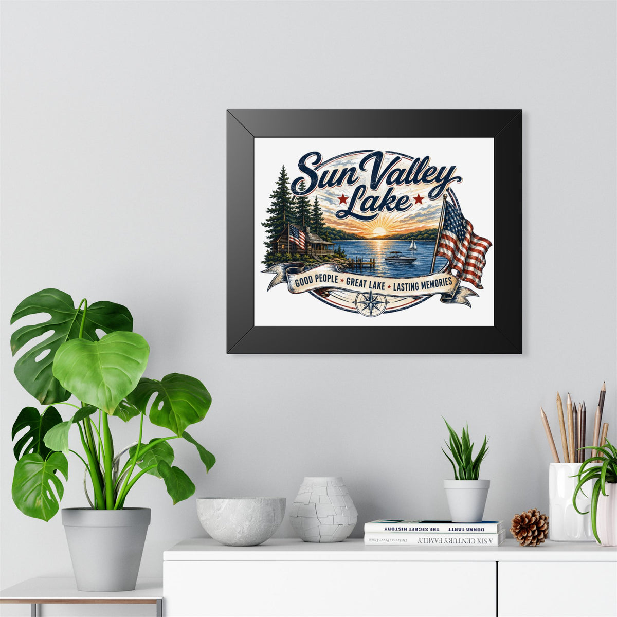 Sun Valley Lake Framed Wall Art