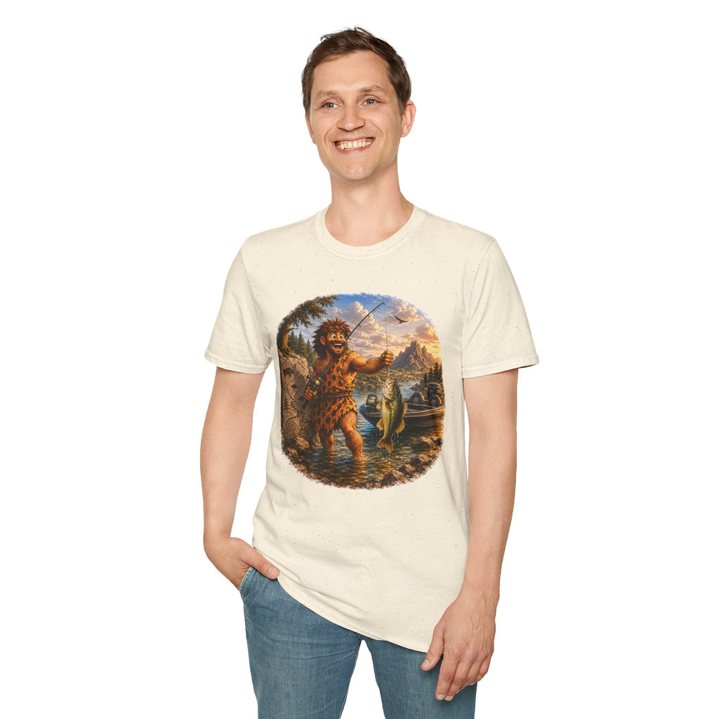 Caveman Goes Fishing T-Shirt