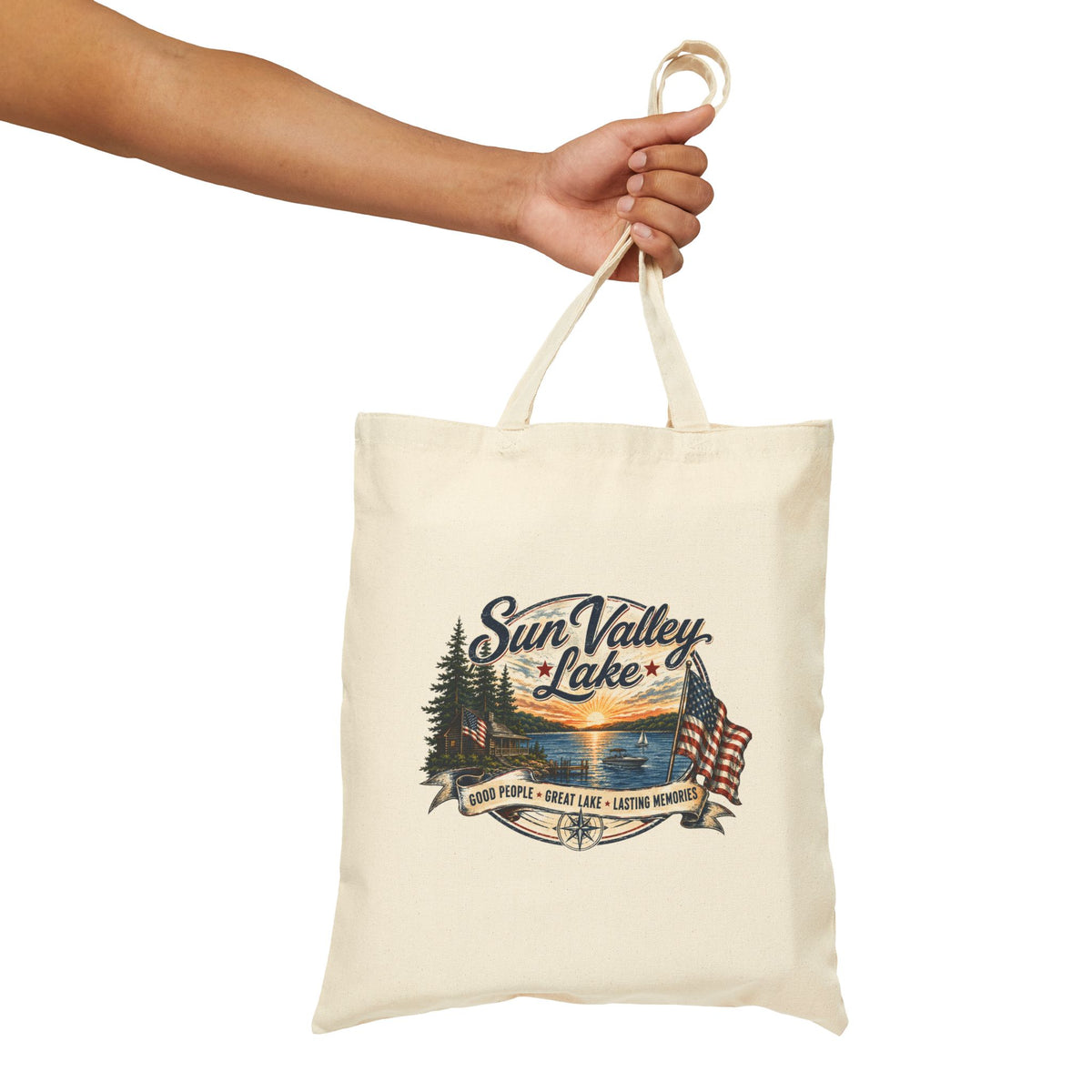 Sun Valley Lake Canvas Tote Bag