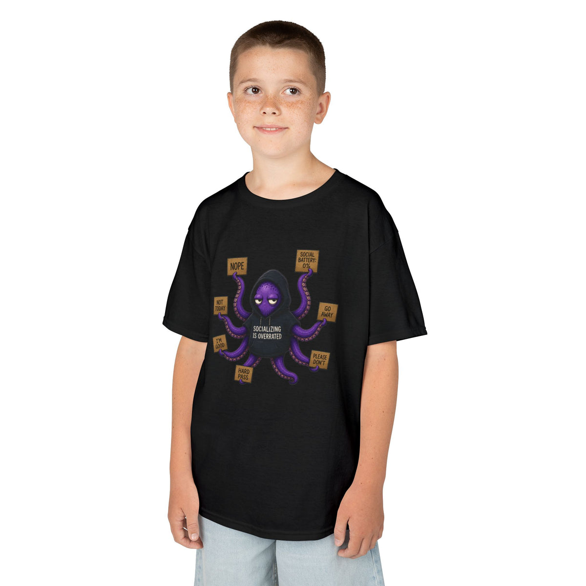 Anti-Social Octopus Kid's T-Shirt