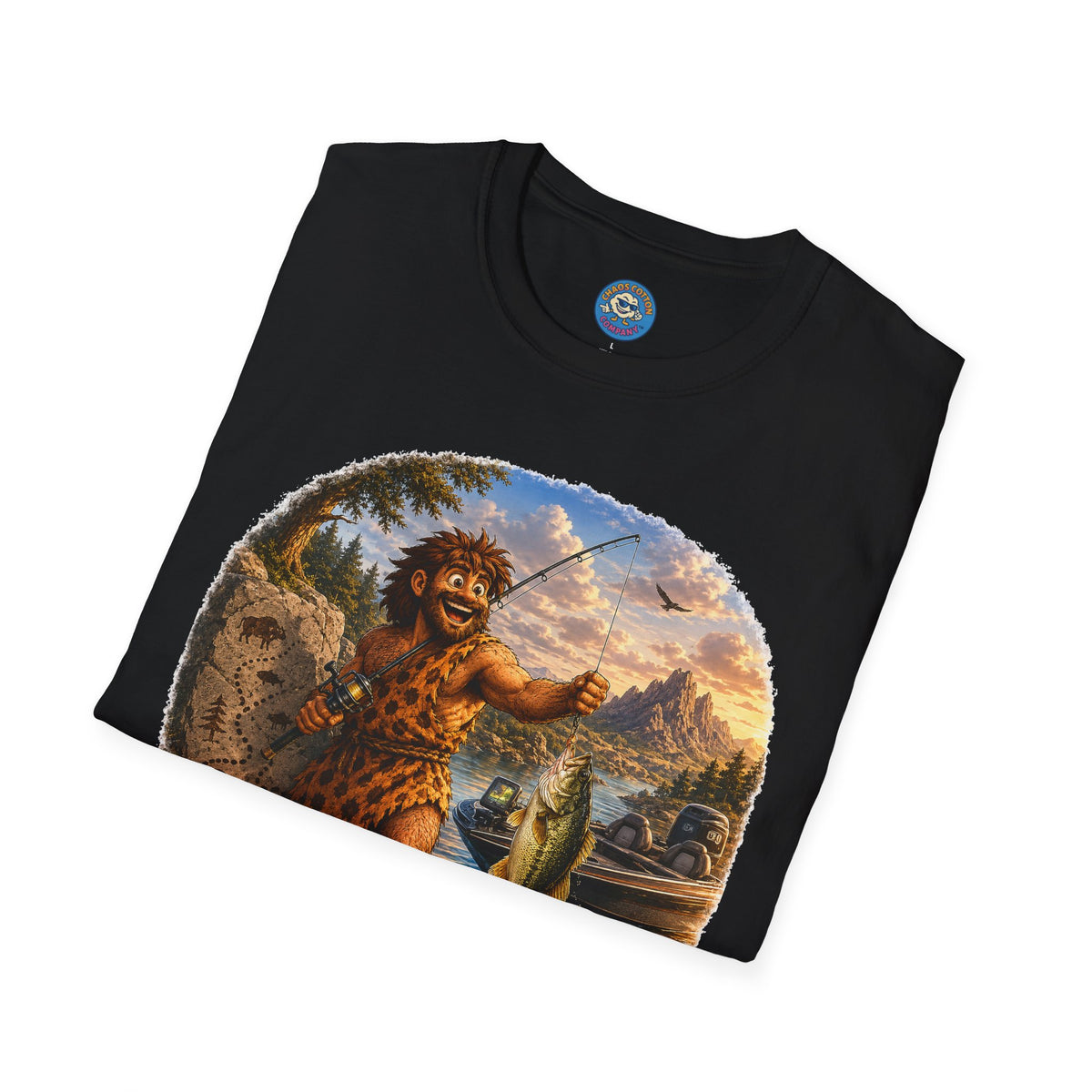 Caveman Goes Fishing T-Shirt