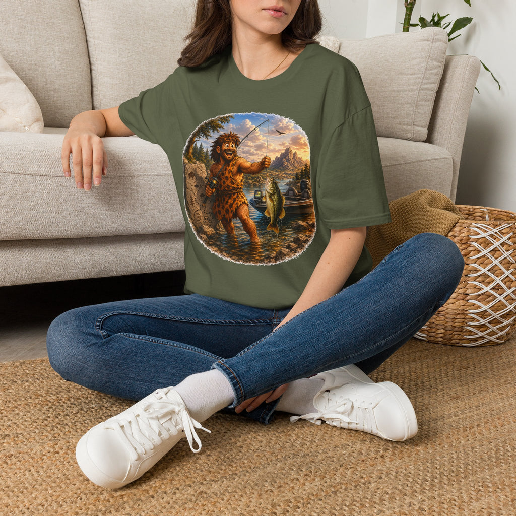 Caveman Goes Fishing T-Shirt