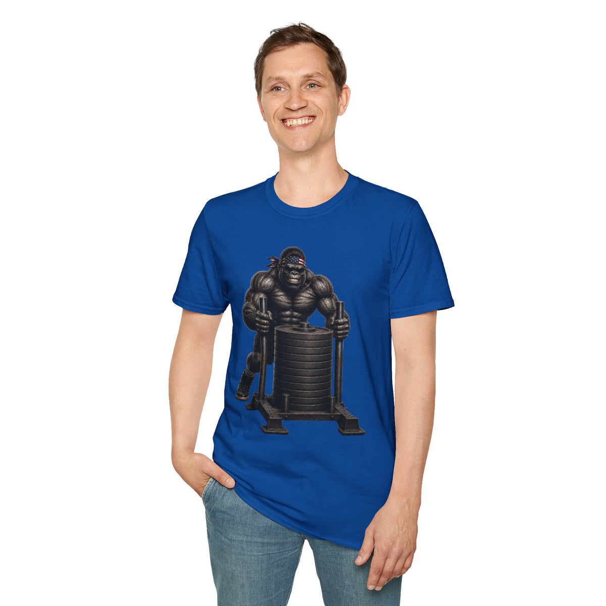Gorilla Weightlifting T-Shirt (Pushing Sled)