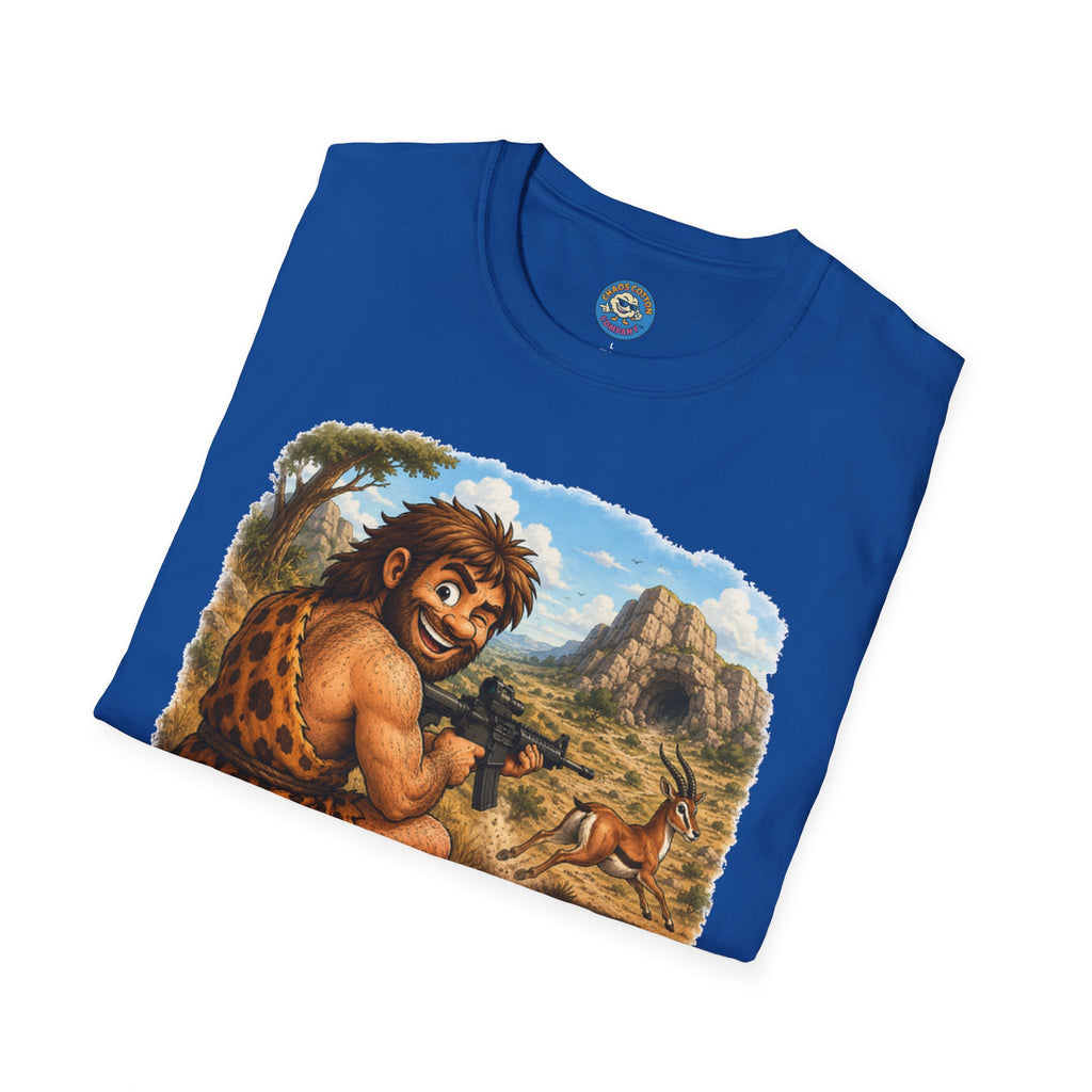 Caveman Hunting with an AR T-Shirt