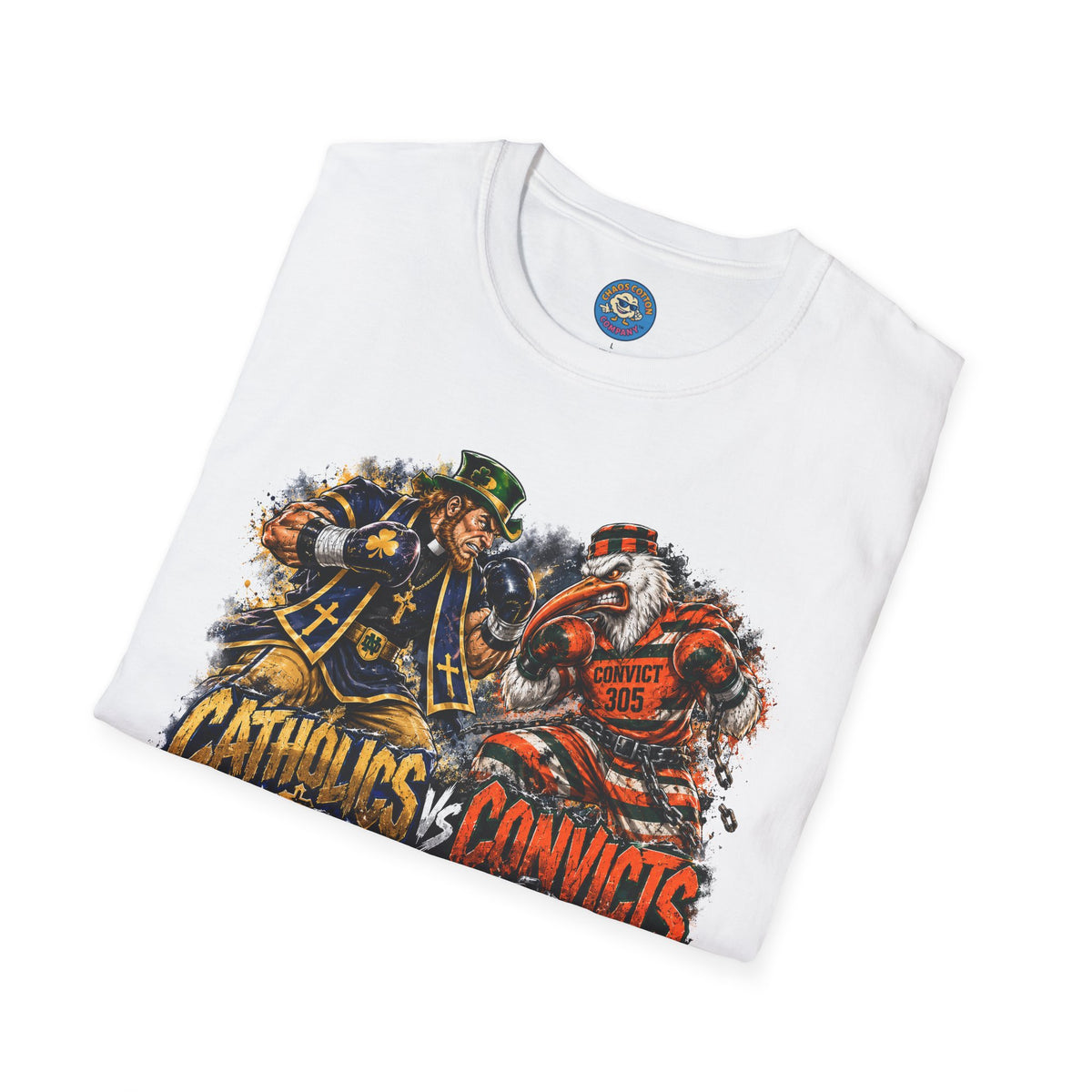 Catholics vs Convicts Rivalry Football T-Shirt