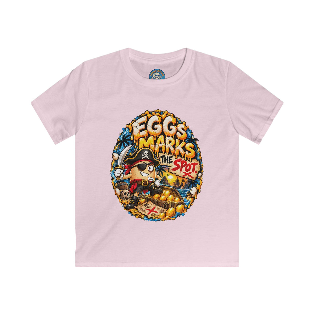 Greg the Egg "Eggs Marks the Spot" Kids T-Shirt