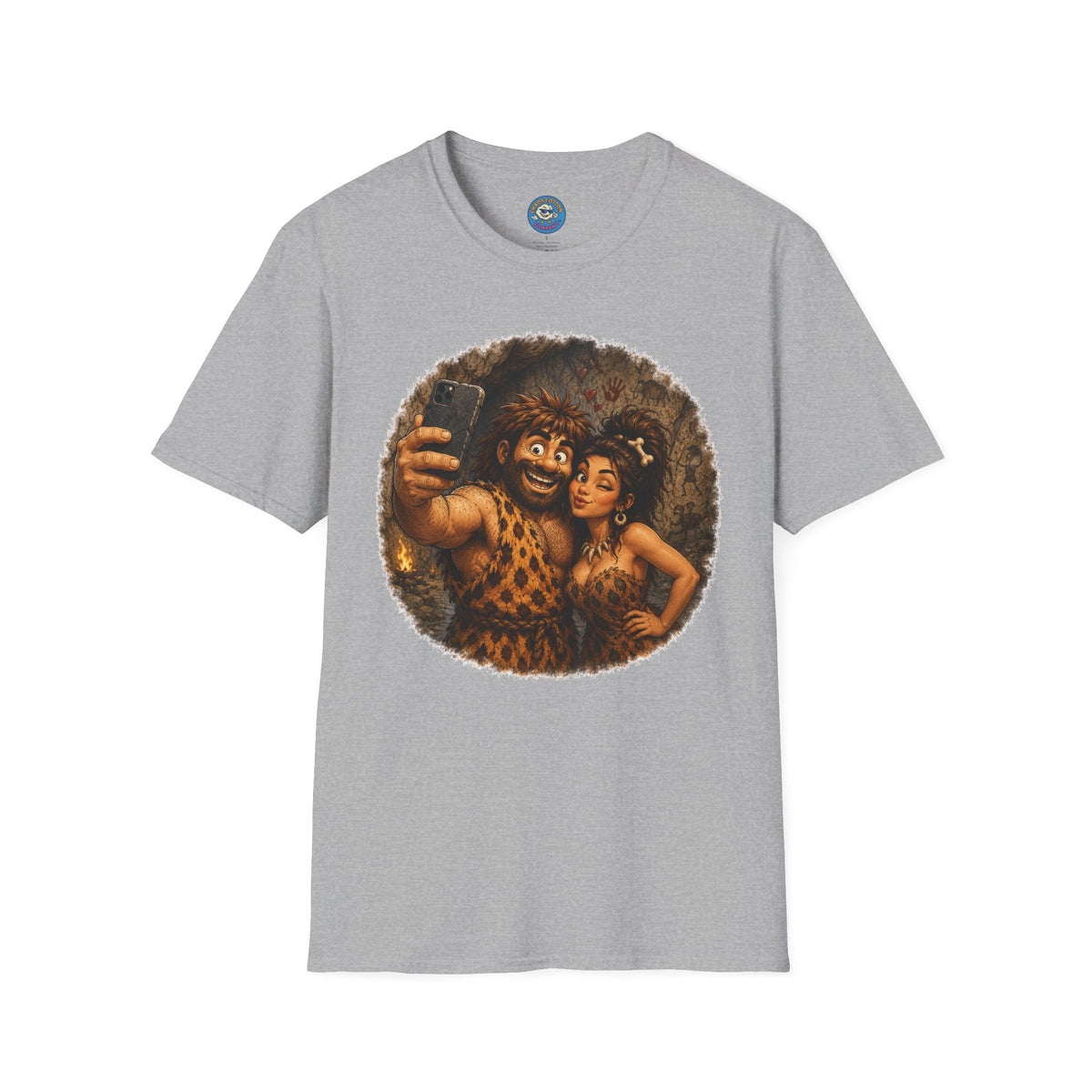 Caveman Couple Selfie T-Shirt