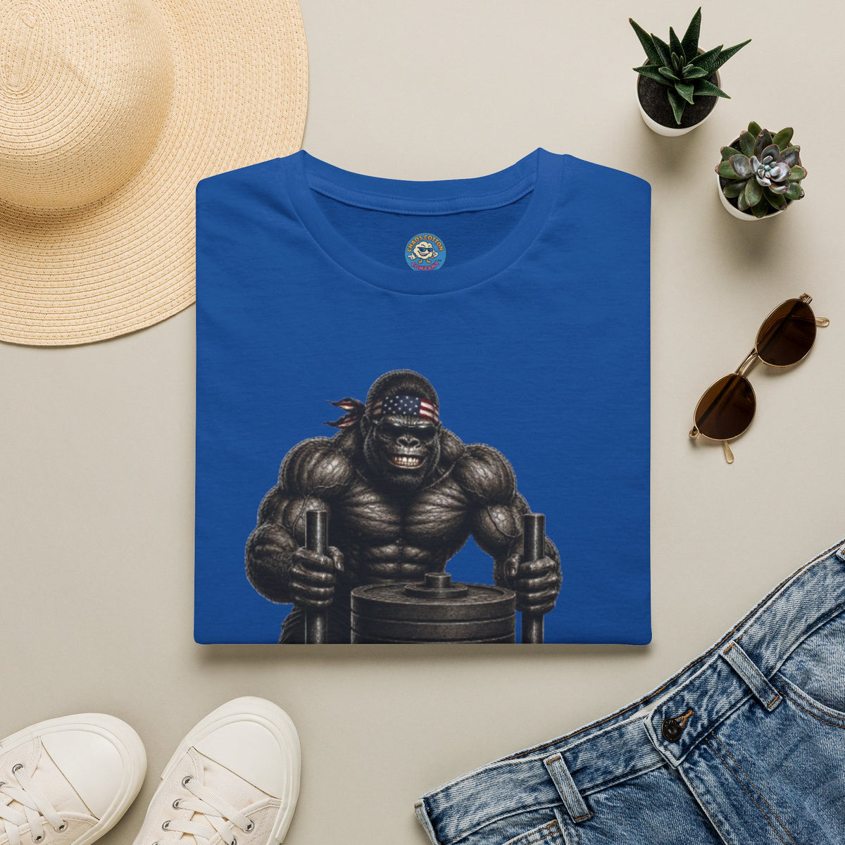 Gorilla Weightlifting T-Shirt (Pushing Sled)