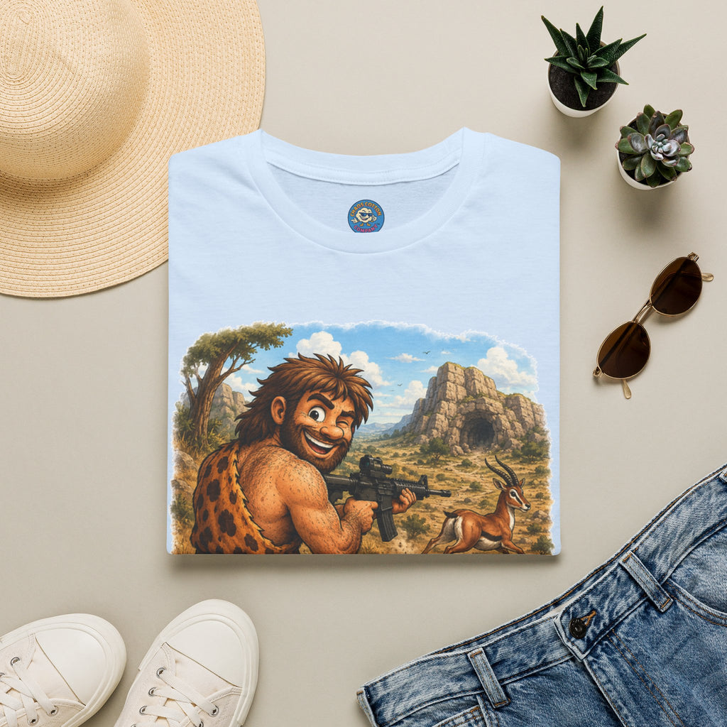Caveman Hunting with an AR T-Shirt