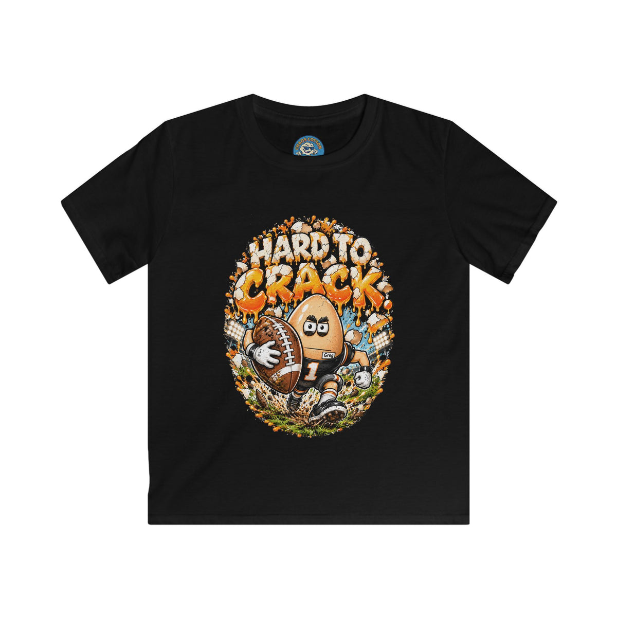 Greg the Egg "Hard to Crack" Football Kids T-Shirt