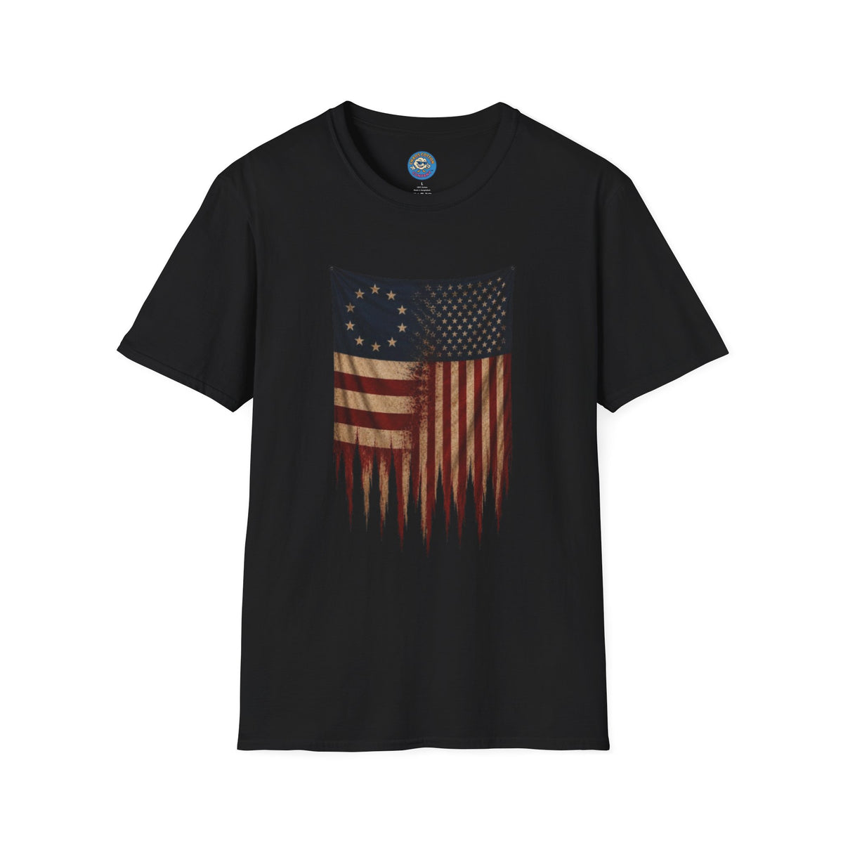 Two Eras, One Nation American Flag T-Shirt