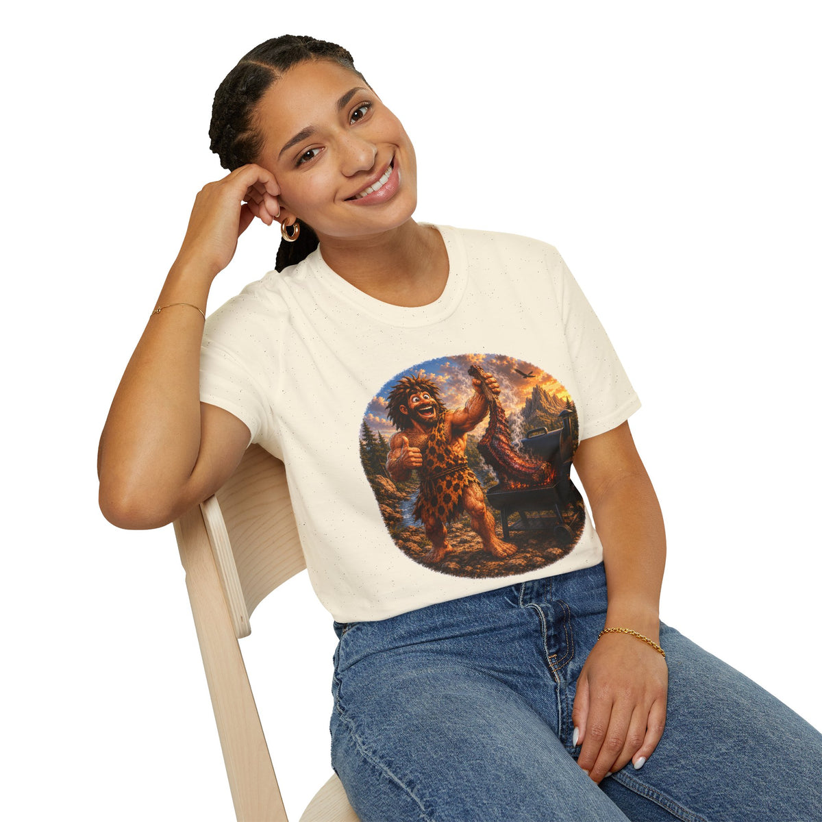 Caveman Grilling T-Shirt