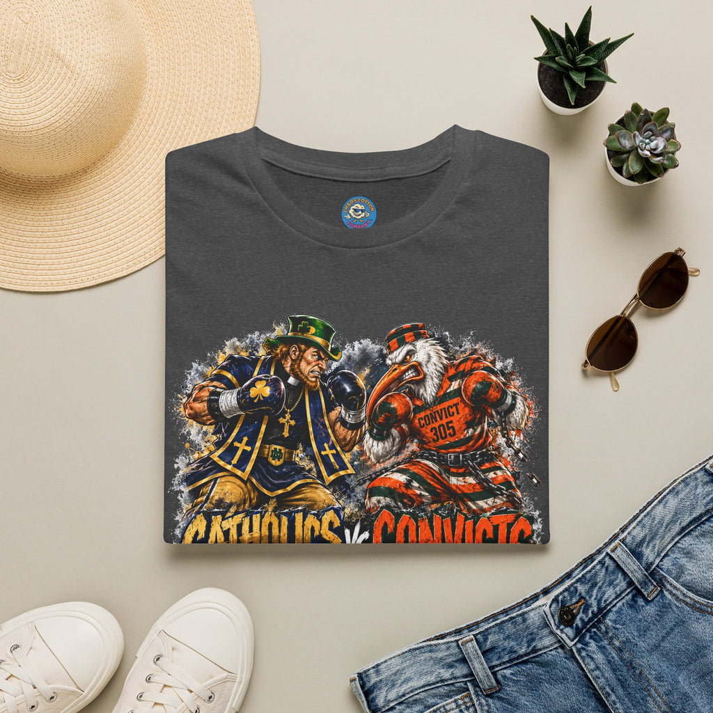 Catholics vs Convicts Rivalry Football T-Shirt