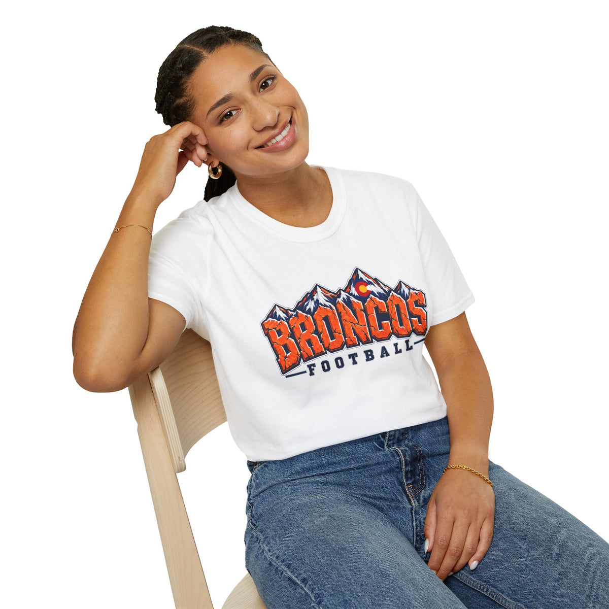 Broncos Football Mountain T-Shirt (V4)
