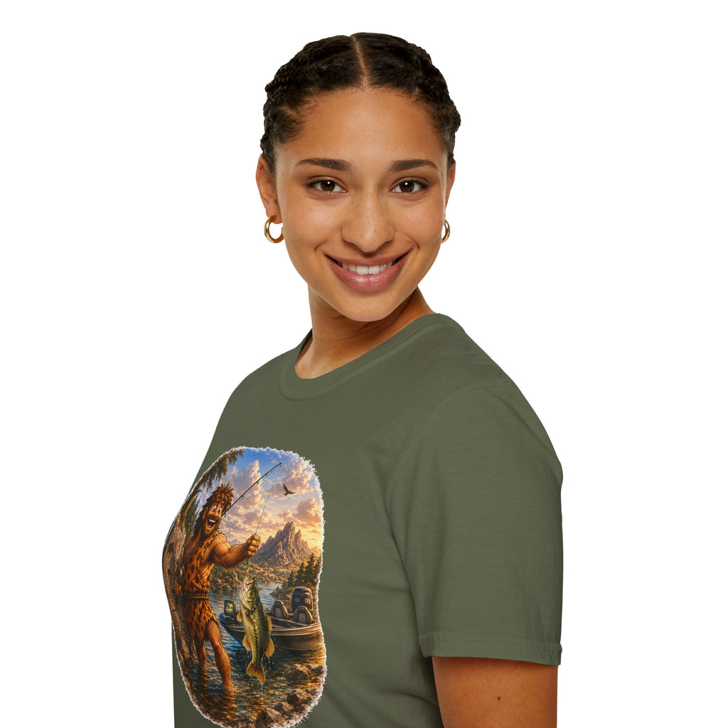 Caveman Goes Fishing T-Shirt