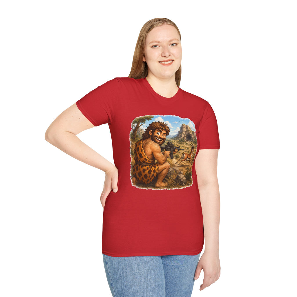 Caveman Hunting with an AR T-Shirt