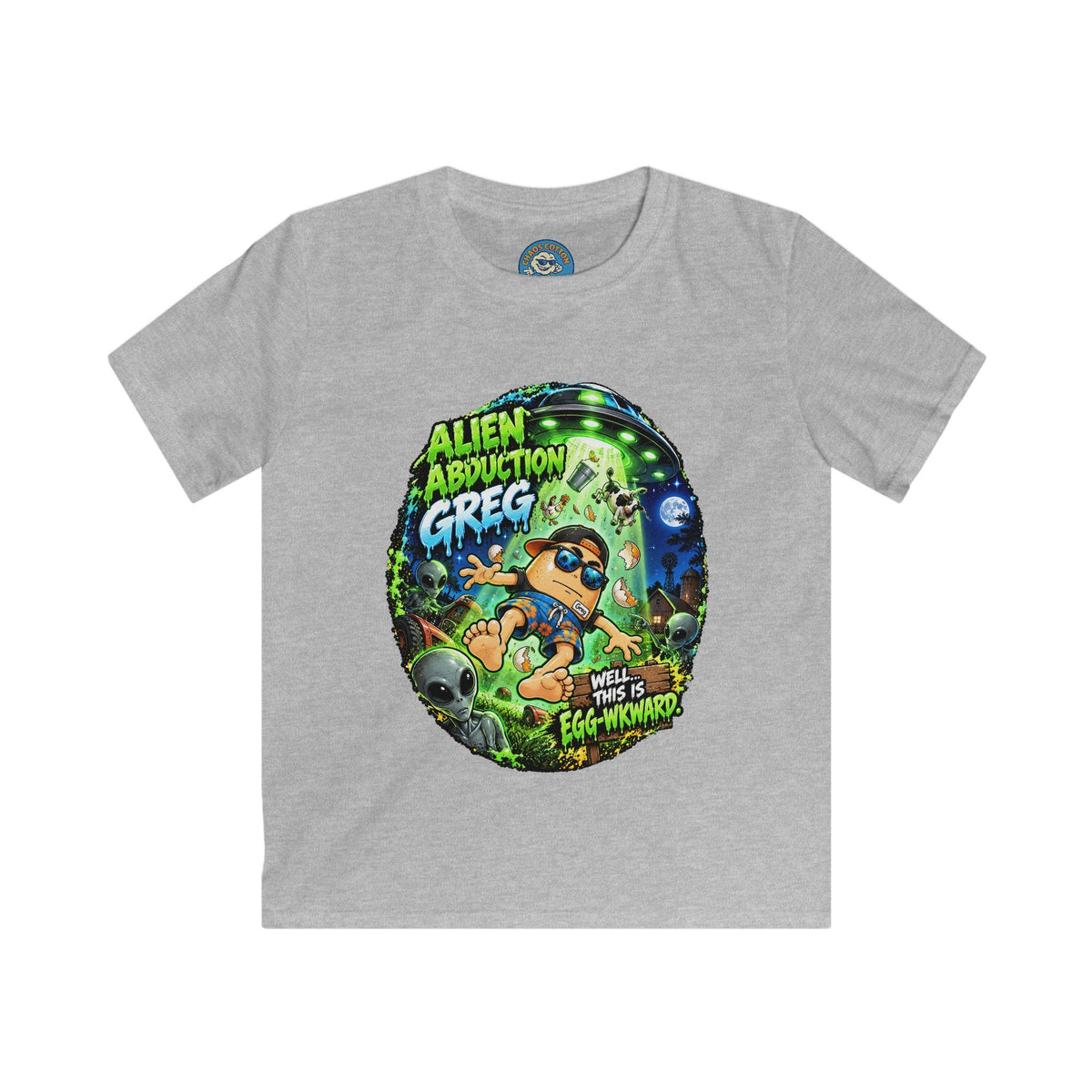 Greg the Egg "Alien Abduction" Kids T-Shirt