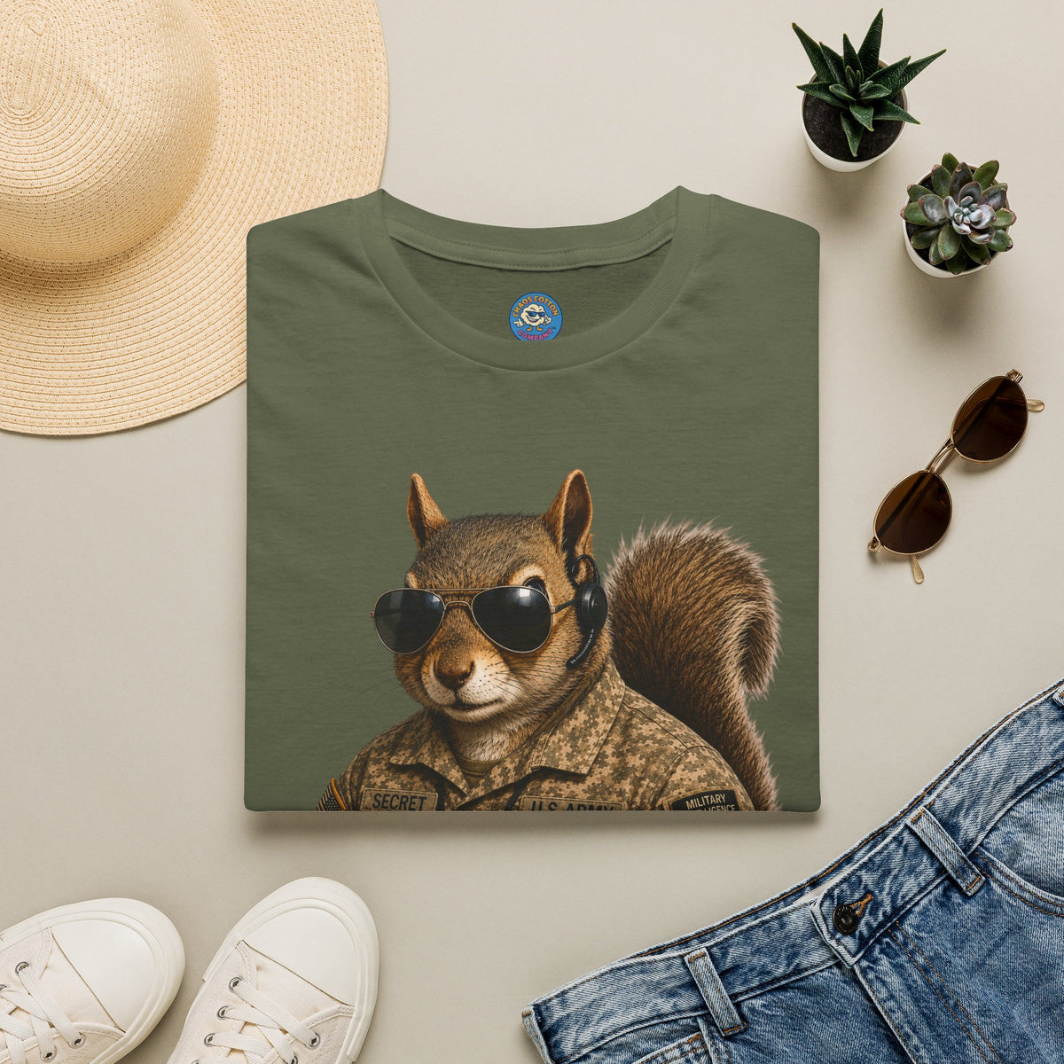 Secret Squirrel Military Intelligence Funny Tactical Squirrel Graphic