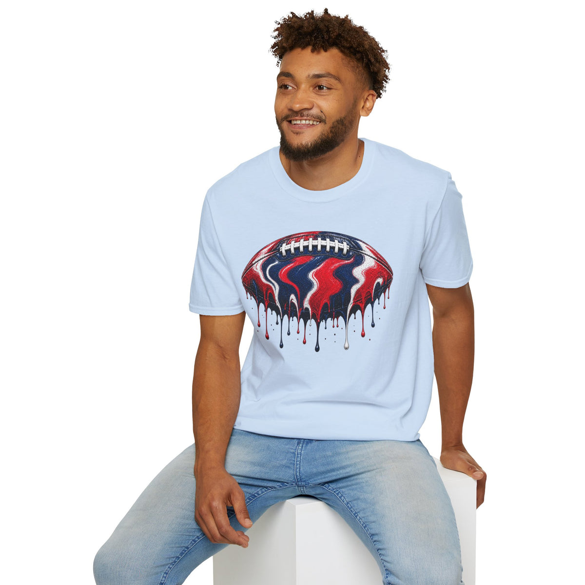 Ole Miss Drip Football T-Shirt