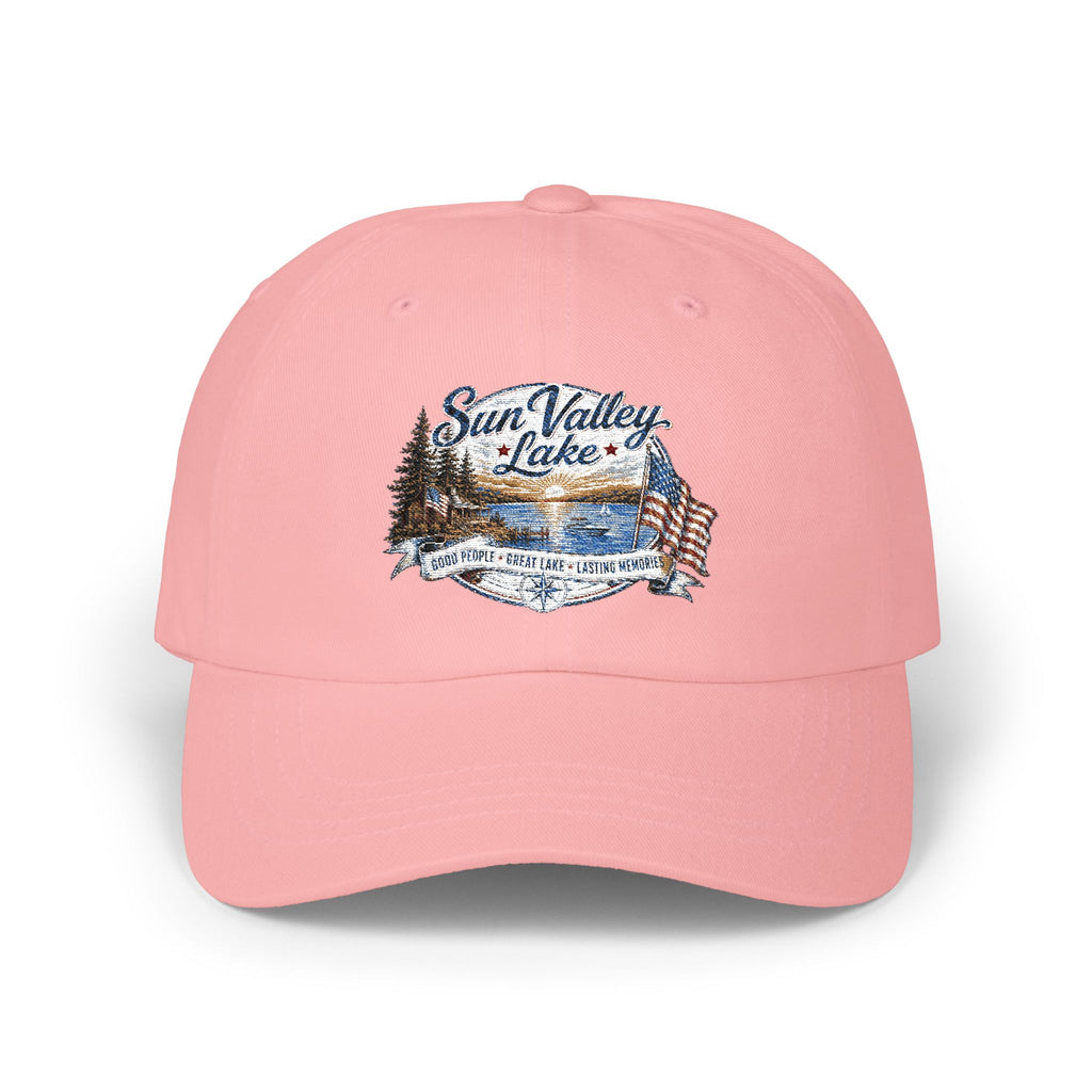 Sun Valley Lake Embroidered Cap - Adjustable Lake Life Hat