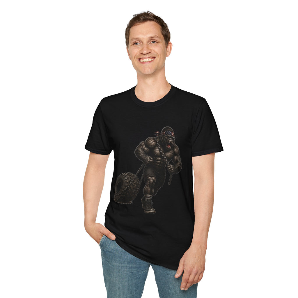 Gorilla Weightlifting T-Shirt (Tire Drag)
