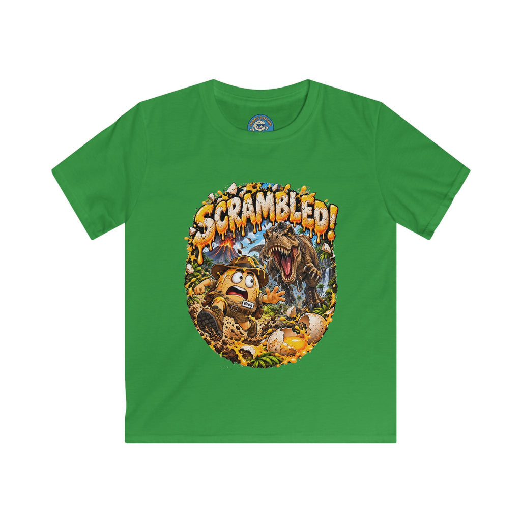 Greg the Egg "Scrambled Dinosaur" Kids T-Shirt