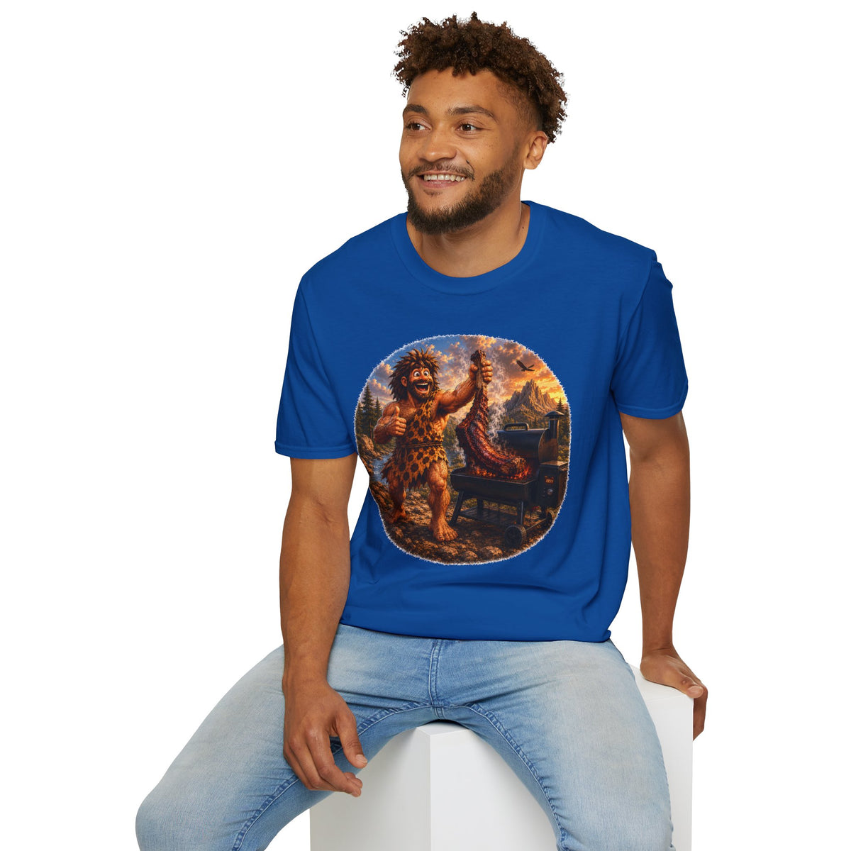 Caveman Grilling T-Shirt