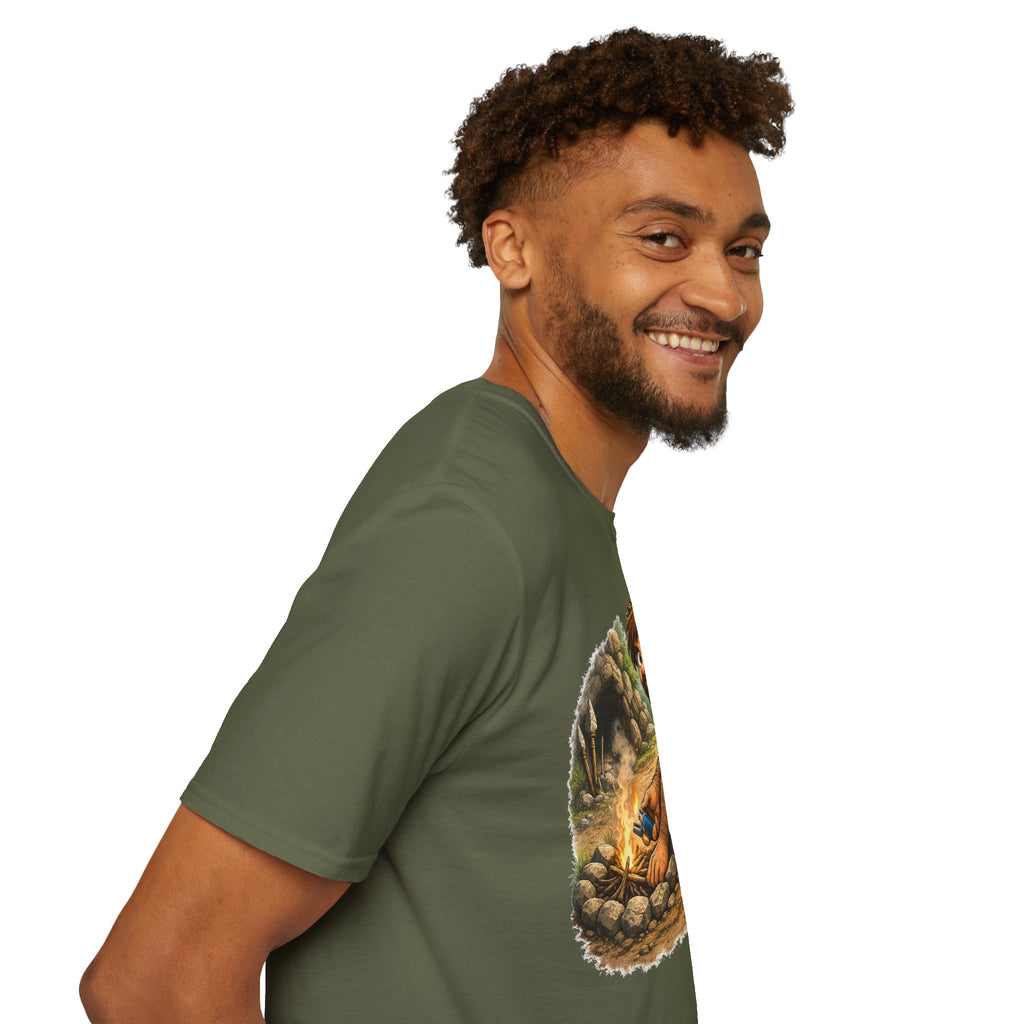 Caveman Discovers a Lighter T-Shirt