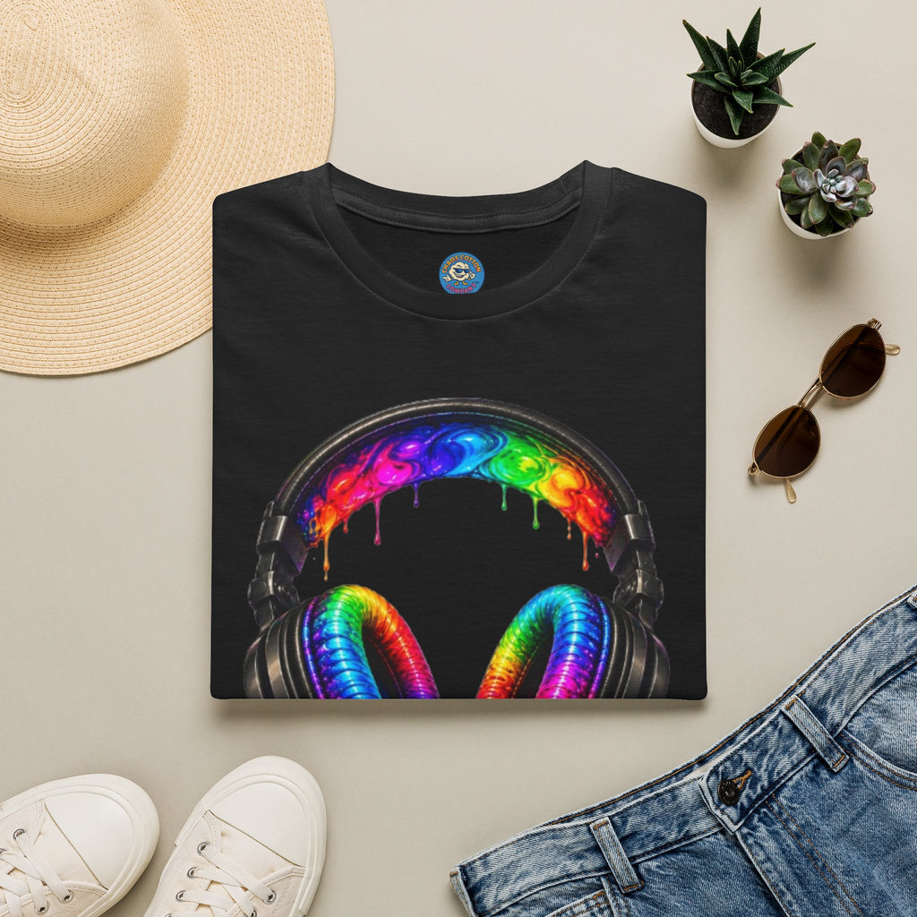 Rainbow Drip Headphones T-Shirt