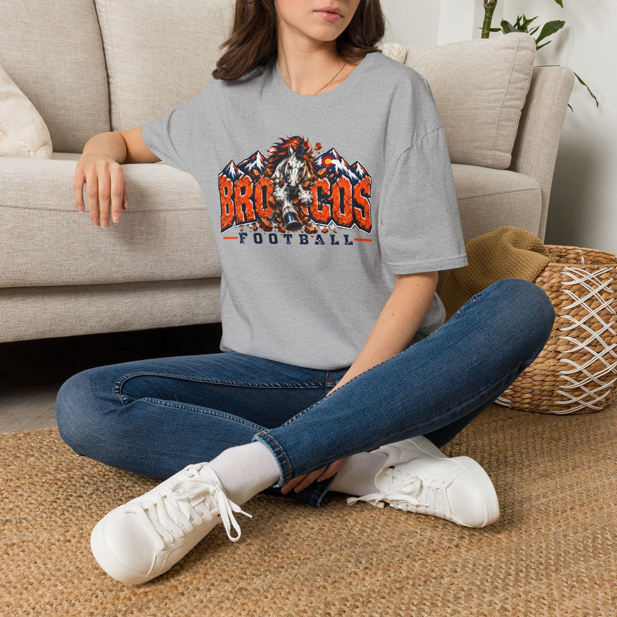 Broncos Football Mountain T-Shirt (V5)