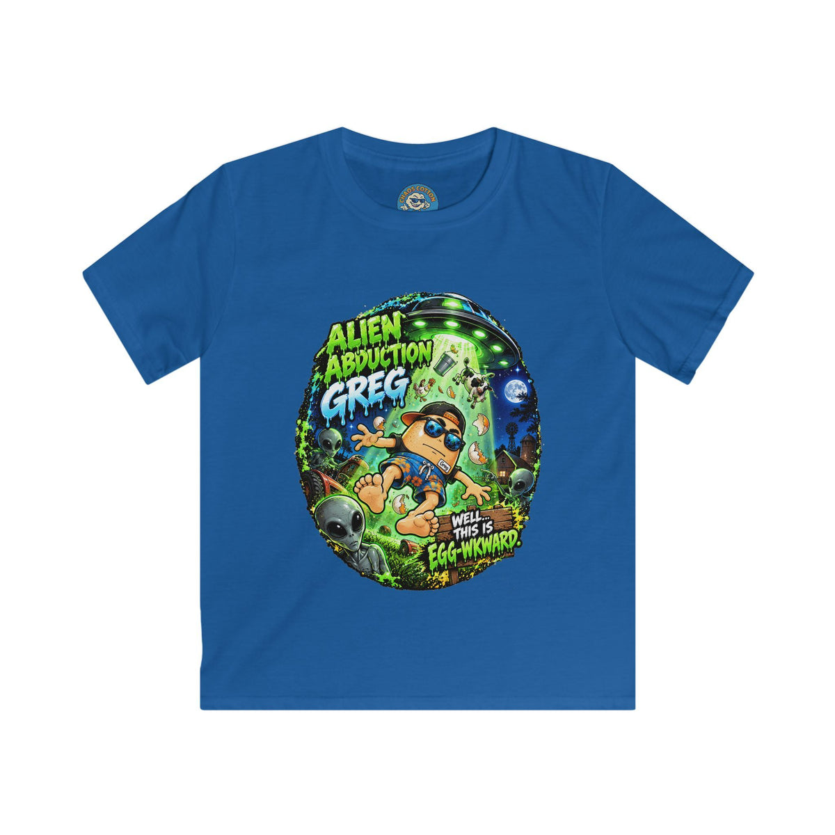 Greg the Egg "Alien Abduction" Kids T-Shirt