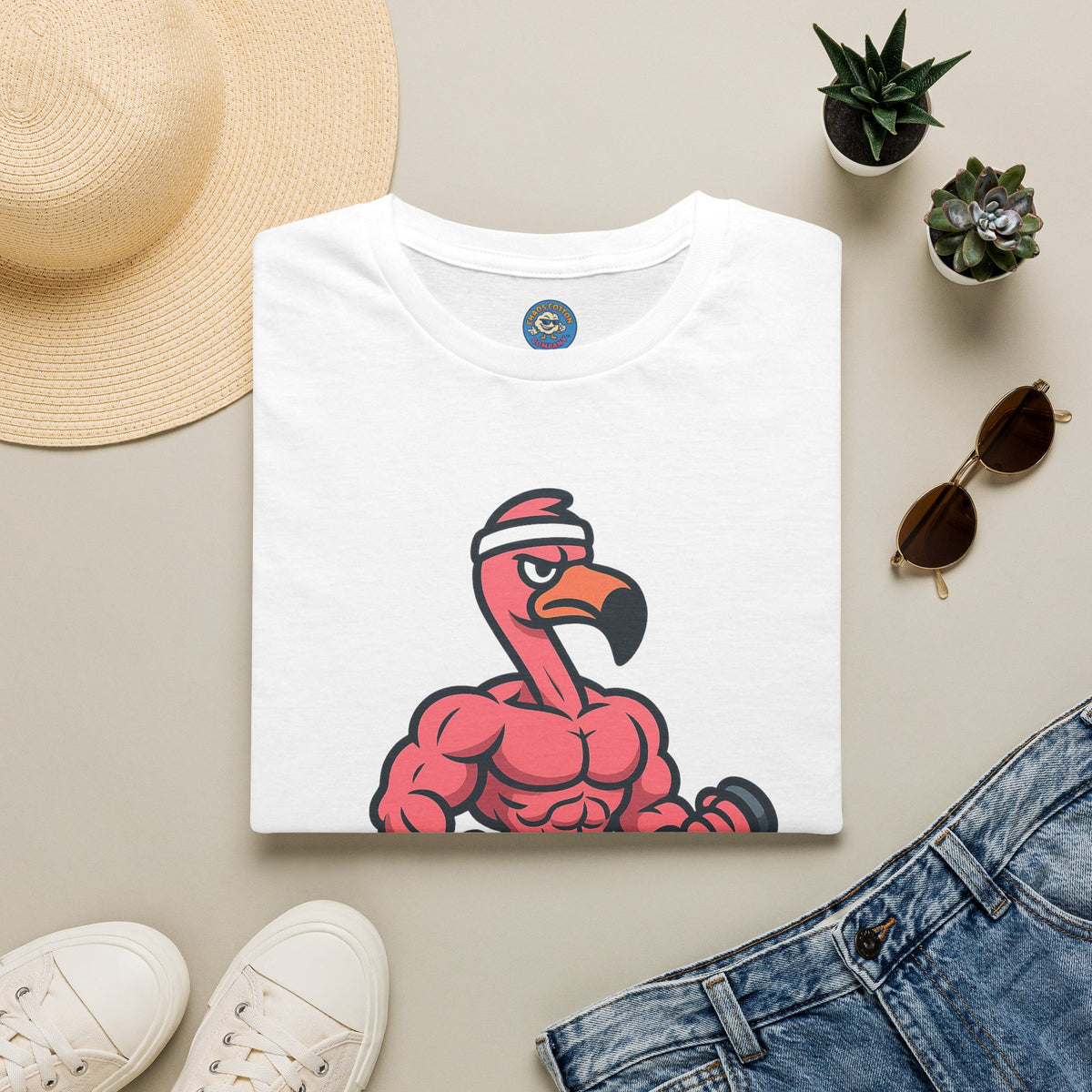 Skipping Leg Day Flamingo T-Shirt