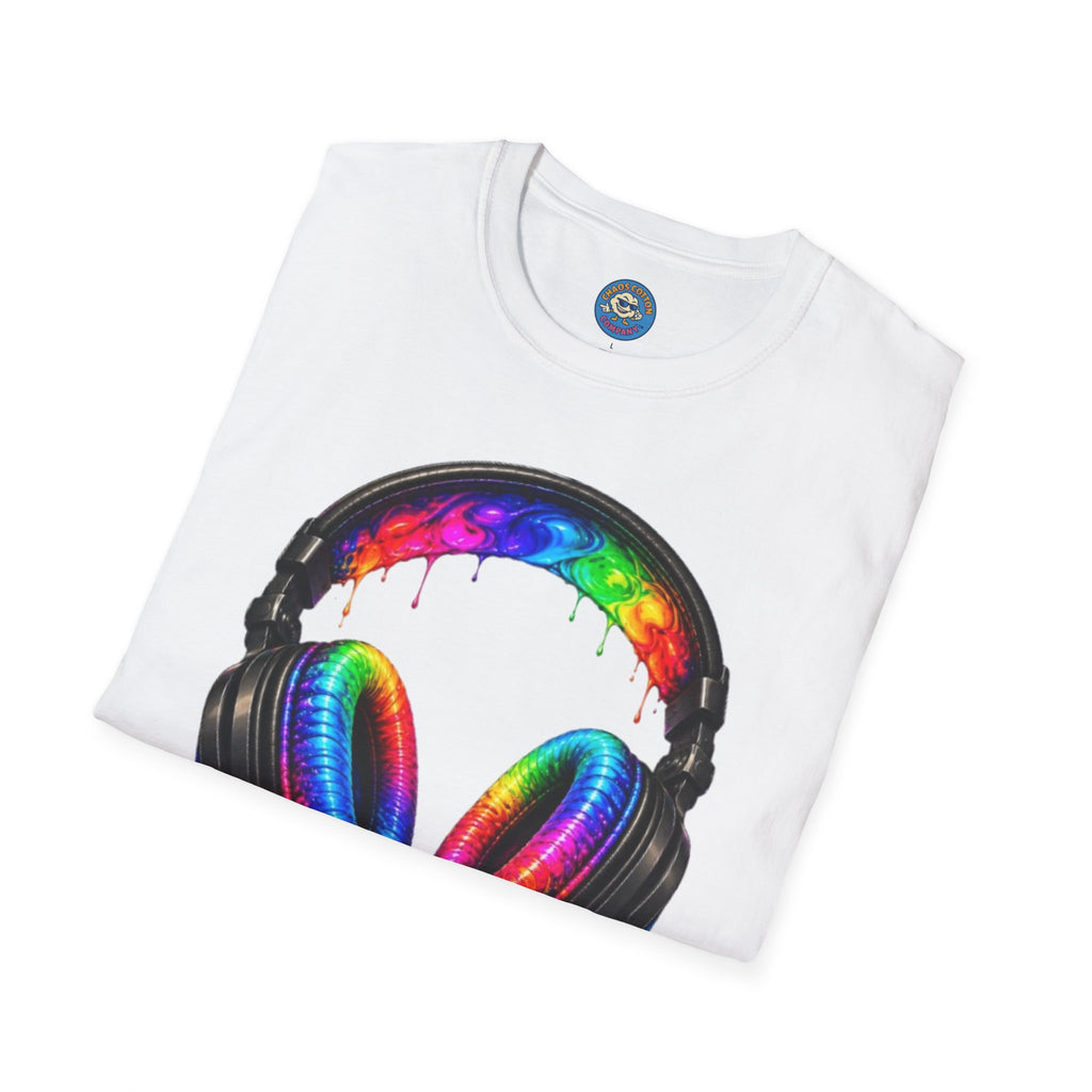 Rainbow Drip Headphones T-Shirt
