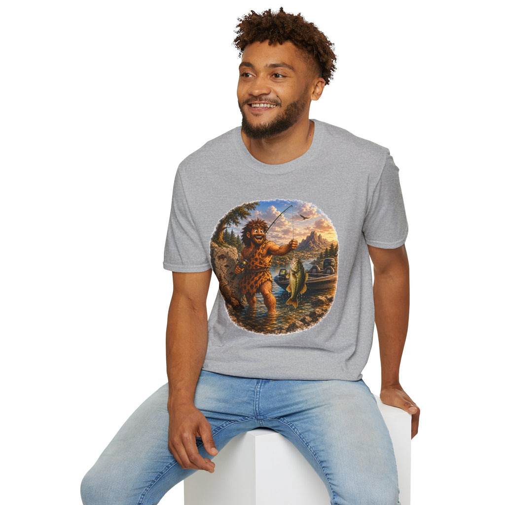 Caveman Goes Fishing T-Shirt