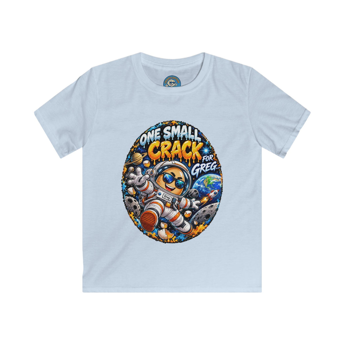 Greg the Egg "One Small Crack" Kids T-Shirt